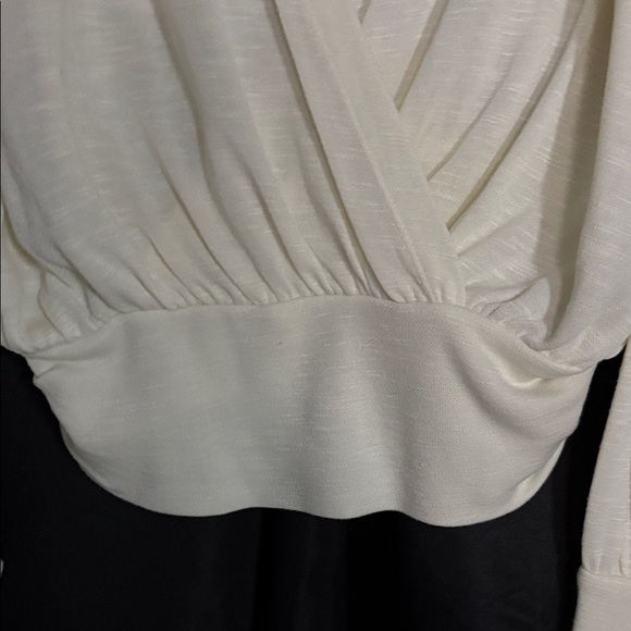 Olivaceous Cream Wrap Blouse - Picture 3 of 6